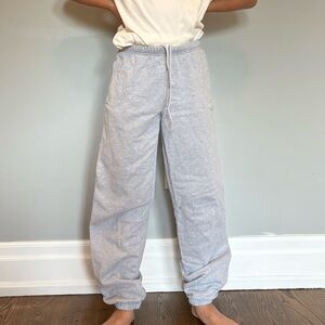 Grey sweatpants from aritzia, fleeced, unisex